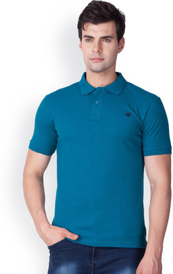 ONN Solid Men Polo Neck Blue T-Shirt