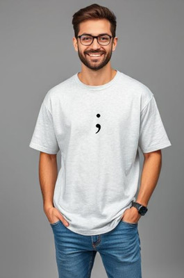 UrGear Printed Men Round Neck White T-Shirt