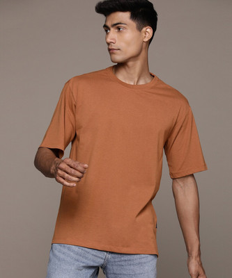 Roadster Solid Men Round Neck Red T-Shirt