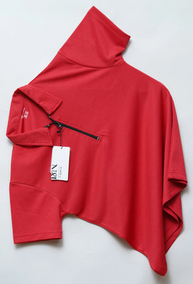 N AND J Solid Men Polo Neck Red T-Shirt