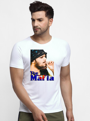 GPGARMNETS Printed Men Round Neck White T-Shirt