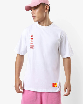 ROYALTRADERS Printed Men Round Neck White T-Shirt