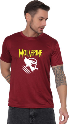 AZAADGARMENT Graphic Print Men Round Neck Maroon T-Shirt