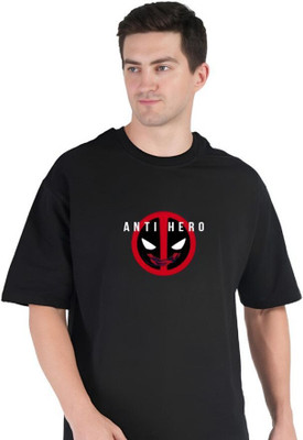 Mr Anime Printed Men Round Neck Black T-Shirt