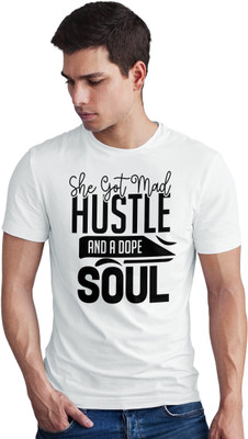 Seek Buy Love Printed Men Round Neck White T-Shirt