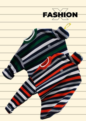 Tiki Tees Striped Men Round Neck Multicolor T-Shirt