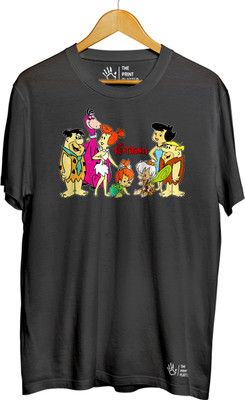 THE PRINT PLATTER Graphic Print Men Round Neck Black T-Shirt