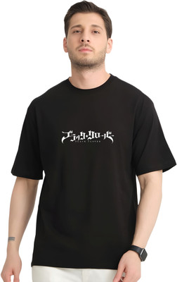 Mr Anime Graphic Print, Printed Men Round Neck Black T-Shirt