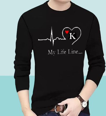 AnilKumarMart Printed, Typography Men Round Neck Black T-Shirt