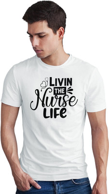 Seek Buy Love Printed Men Round Neck White T-Shirt