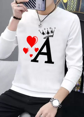 BQF Printed Men Round Neck White T-Shirt