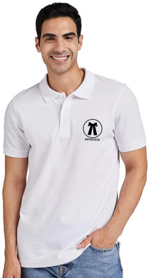 Zoobang Printed Men Polo Neck White T-Shirt