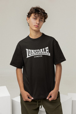 Calm Down Typography Men Round Neck Black T-Shirt