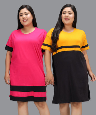 DreamBe Self Design Women Round Neck Multicolor T-Shirt
