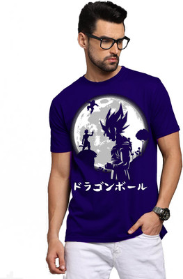 BROTEES Printed Men Round Neck Blue T-Shirt