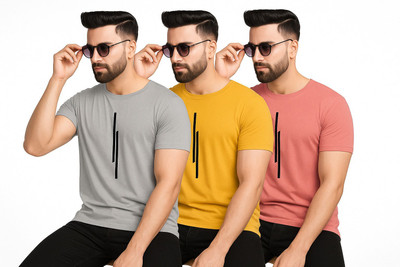 Balaji Creations Striped Men Round Neck Multicolor T-Shirt