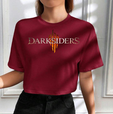 vervean Typography Women Round Neck Maroon T-Shirt