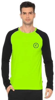 RMLKN Printed Men Round Neck Light Green T-Shirt