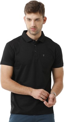 Classic Polo Solid Men Polo Neck Black T-Shirt