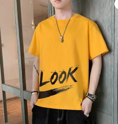 Printed Men Blue T-Shirt