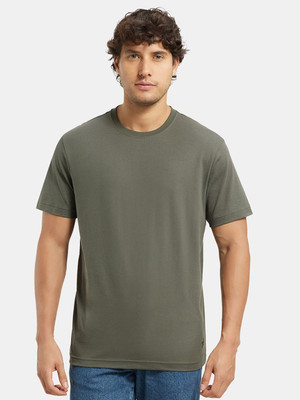 JOCKEY Solid Men Round Neck Green T-Shirt