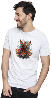 GPGARMENTSS Printed Men Round Neck White T-Shirt