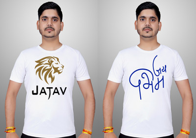geetaffashion Graphic Print Men Round Neck White T-Shirt