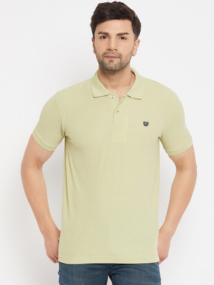 DUKE Solid Men Polo Neck Green T-Shirt