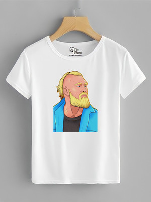 MR TRADER Printed Men Round Neck White T-Shirt