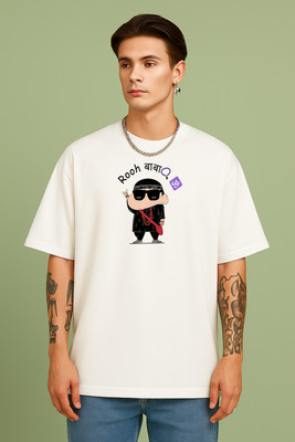 DESIREBEL Solid Men Round Neck White T-Shirt
