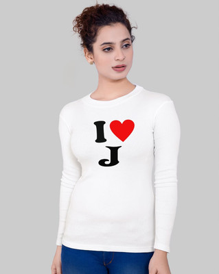 BQF Typography, Graphic Print Women Round Neck White T-Shirt