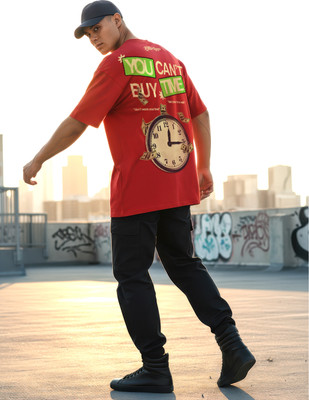 Fflirtygo Printed Men Round Neck Red T-Shirt