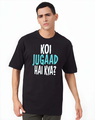 Kaido Typography Men Round Neck Black T-Shirt