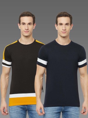 HOLDIT Colorblock Men Round Neck Multicolor T-Shirt