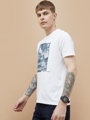 Fame Forever by Lifestyle Printed Men Crew Neck White T-Shirt