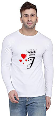 REWA Printed Men Round Neck White T-Shirt