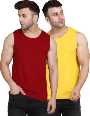 SLOWLORIS Solid Men Scoop Neck Multicolor T-Shirt