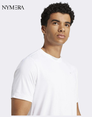 nymera Solid Men Crew Neck Black T-Shirt