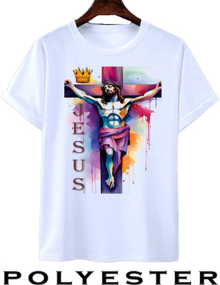 Ashu Fashion Graphic Print Men Round Neck White T-Shirt