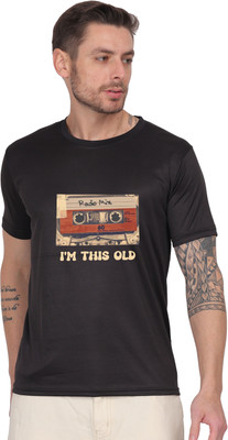 SENORITA COLLECTION Graphic Print Men Round Neck Black T-Shirt