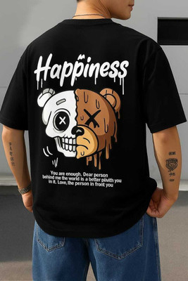 DRIFTH Graphic Print Men Round Neck Black T-Shirt