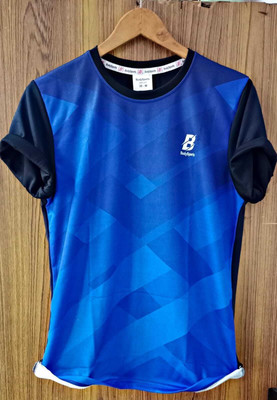 Bodysports.co Sporty Men Round Neck Blue T-Shirt