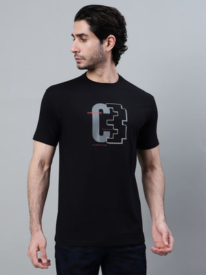 CANTABIL Printed Men Round Neck Black T-Shirt