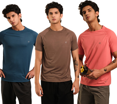 Sirtex Eazy Printed Men Round Neck Blue T-Shirt