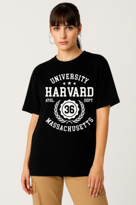 Be Crazy Typography Women Round Neck Black T-Shirt