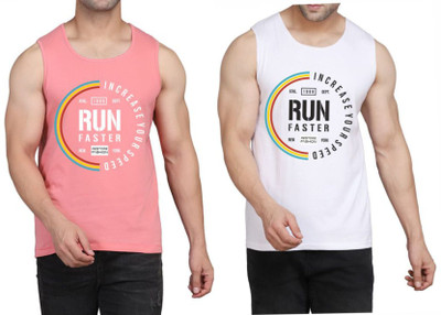 Restore Graphic Print Men Round Neck Pink, White, Multicolor T-Shirt