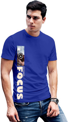Fighterhero Printed Men Round Neck Blue T-Shirt