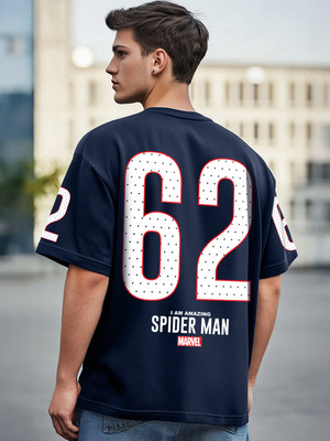 BEWAKOOF Typography Men Round Neck Blue T-Shirt