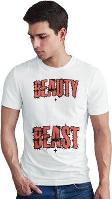 Seek Buy Love Printed Men Round Neck White T-Shirt