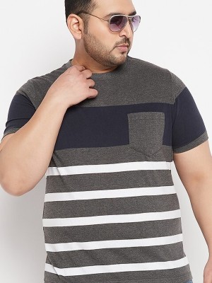 Austivo Striped Men Round Neck Multicolor T-Shirt